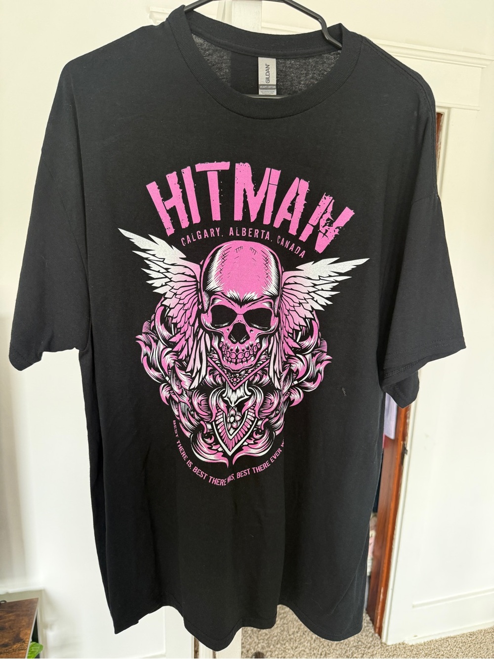 Bret Hart Skull T-Shirt - Pink Print